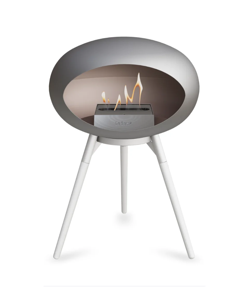 Small nickel fireplace 